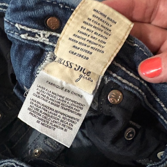 Girls Miss Me Jeans Shorts Rhinestone Angel Wings shorts SZ Kids 10 - Picture 8 of 14